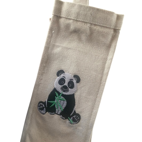 80s panda Washington DC National Zoo Cotton Wine tote Lot 1980s 11 Pieces Vtg - Picture 4 of 11